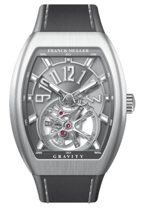 Franck Muller Gravity Tourbillon Brushed Steel - Grey Replica Watch V 41 T GRAVITY CS (TT) (BR) (AC) (TT BLC ACBR)